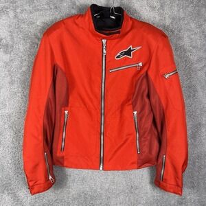 AlpineStars Jacket Womens S Stella Moto GP Motorcycle Padded Arms + Back Red